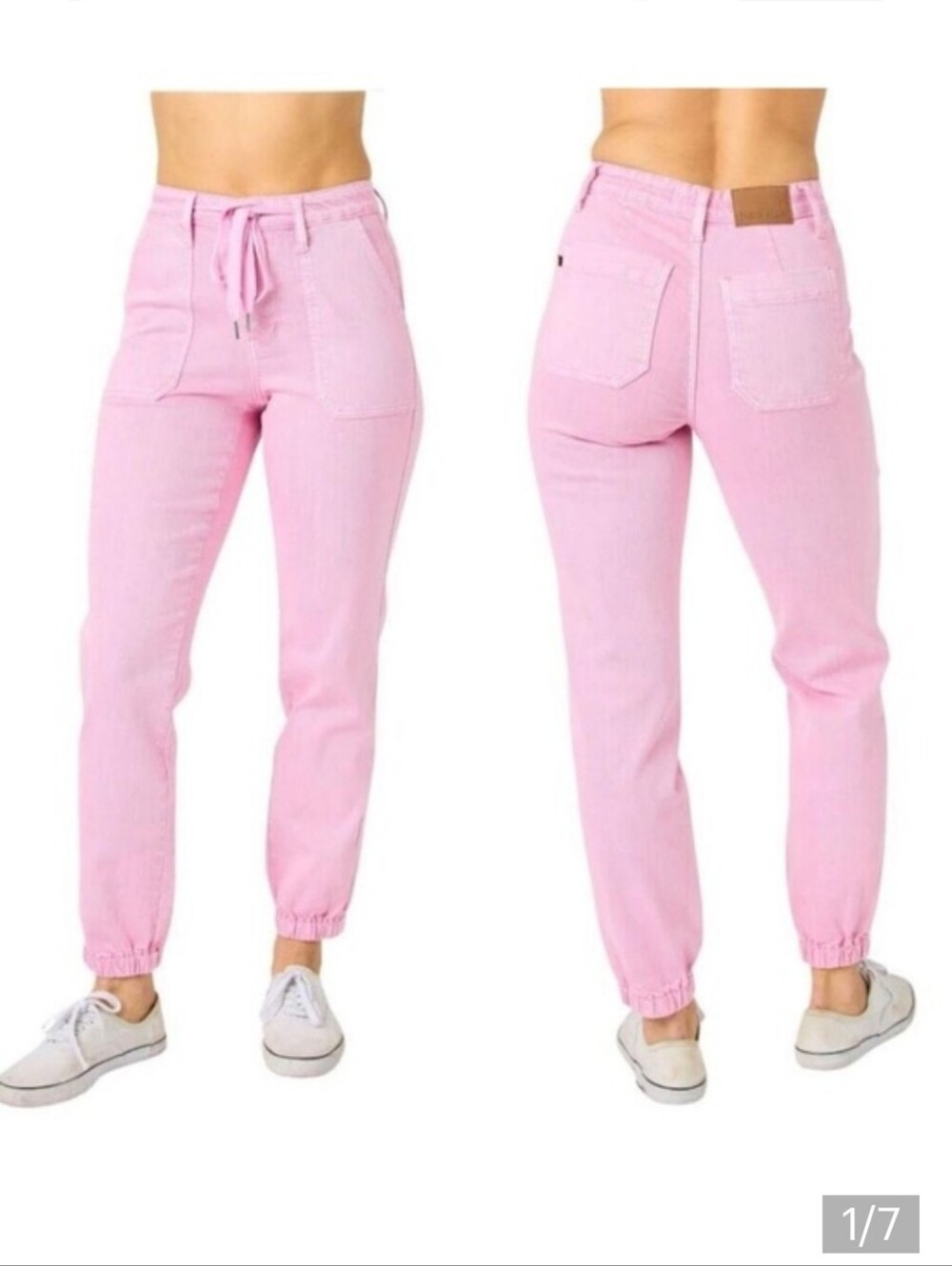 Judy Blue Regina High Rise Garment Syed Denim Pants in Pink Jeans Size 28